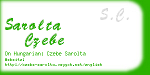 sarolta czebe business card
